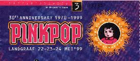 Pinkpop Ticket 1999