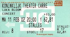 Ticket: Theater Carre, Amsterdam