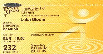 Ticket: Frankfurter Hof