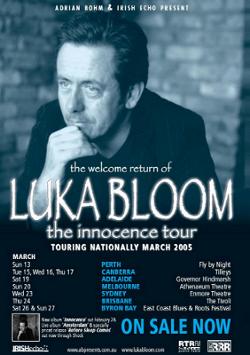 Luka Bloom Tour Poster Australia 2005